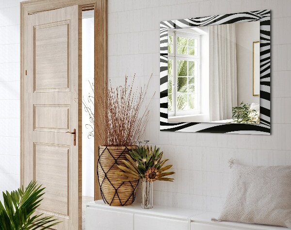 Tiskano ogledalo Črno-beli valovi