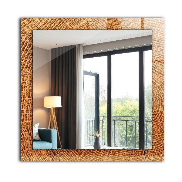 Dekorativno ogledalo Prerez rastnih obročev drevesnega debla