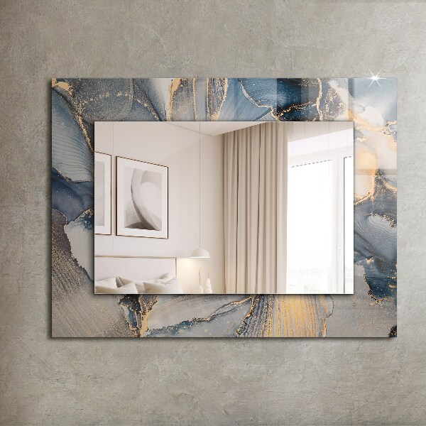 Okrasno ogledalo Modra abstraktna umetnost