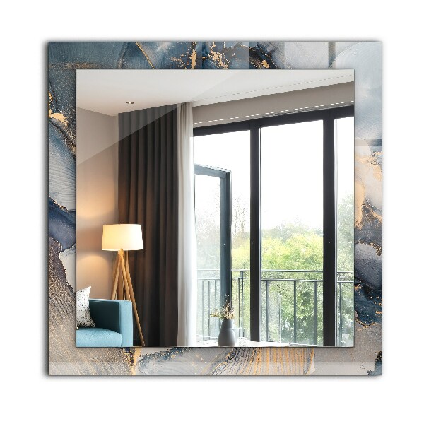 Okrasno ogledalo Modra abstraktna umetnost