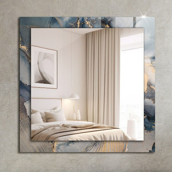 Okrasno ogledalo Modra abstraktna umetnost