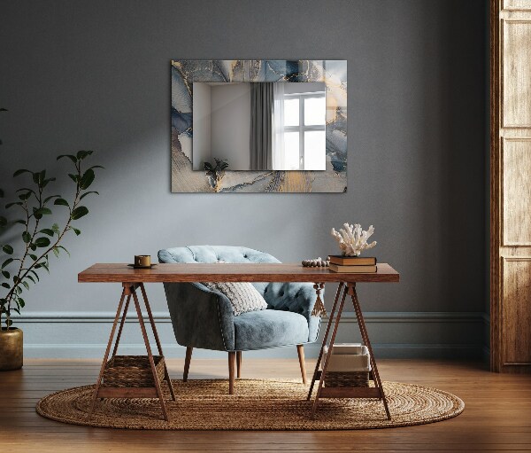 Okrasno ogledalo Modra abstraktna umetnost