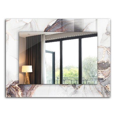 Ogledalo z okrasnim okvirjem Abstraktna marmorna umetnost