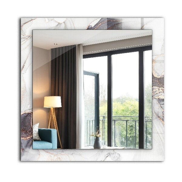Ogledalo z okrasnim okvirjem Abstraktna marmorna umetnost