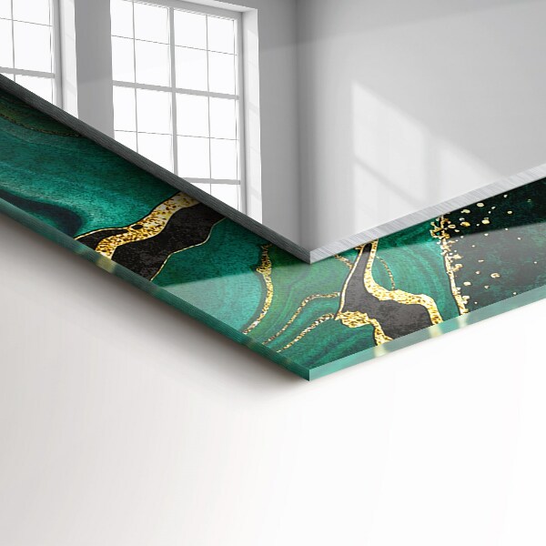 Dekorativno ogledalo Zeleni motivi abstraktne umetnosti