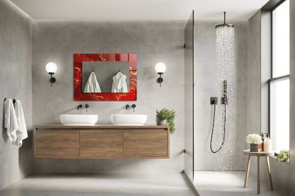 Okrasno ogledalo Abstraktna rdeča barva