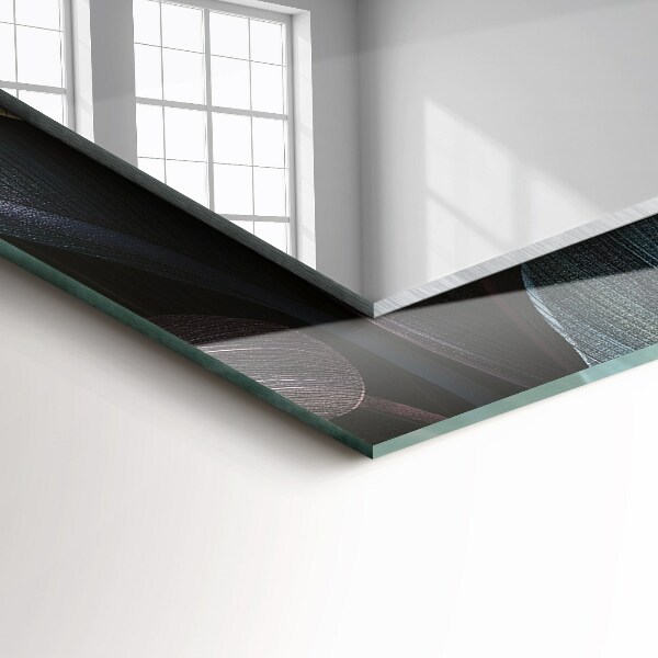 Ogledalo s potiskanim okvirjem Obarvani listi rastlin