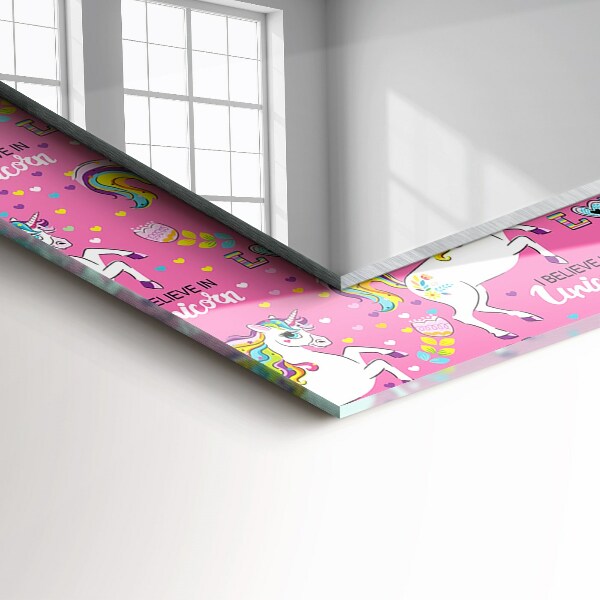 Okrasno ogledalo Enorožci Mavrični srčki