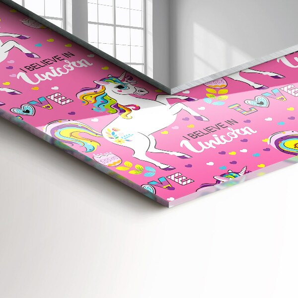 Okrasno ogledalo Enorožci Mavrični srčki