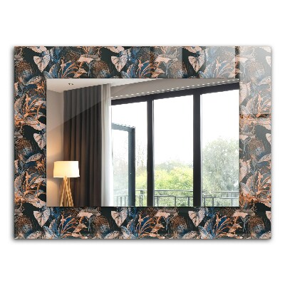 Okrasno ogledalo Cvetovi in listi