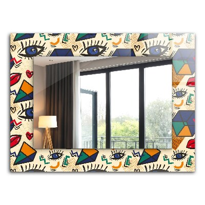 Dekorativno ogledalo Oblike oči in ust