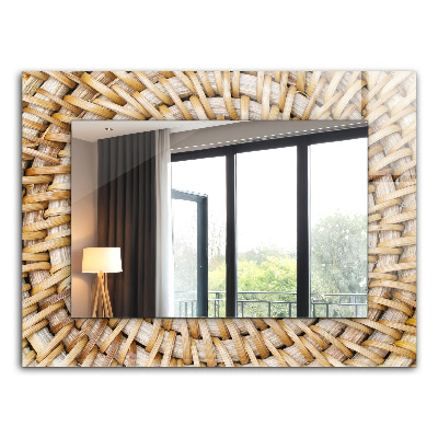 Ogledalo s potiskanim okvirjem Pletenica