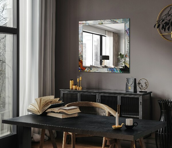 Dekorativno ogledalo Abstraktni krožni mozaik