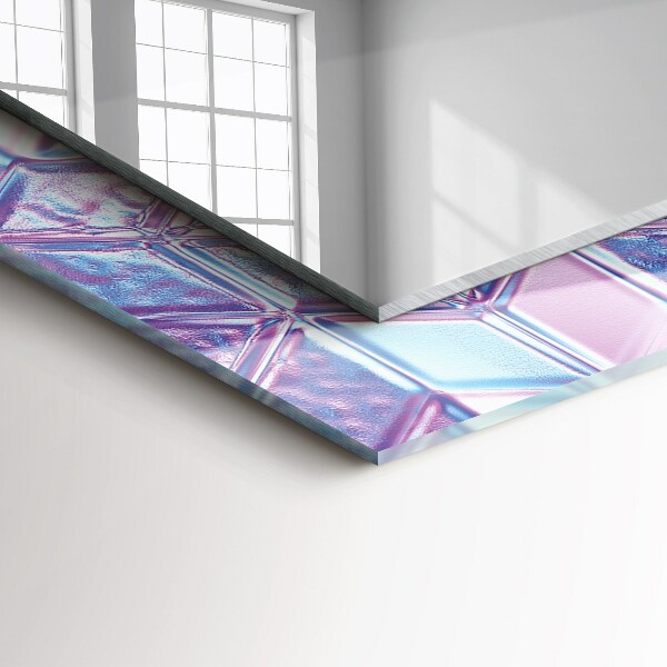 Ogledalo z okrasnim okvirjem Barvne prozorne kocke