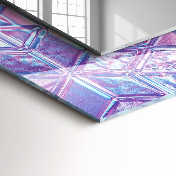 Ogledalo z okrasnim okvirjem Barvne prozorne kocke