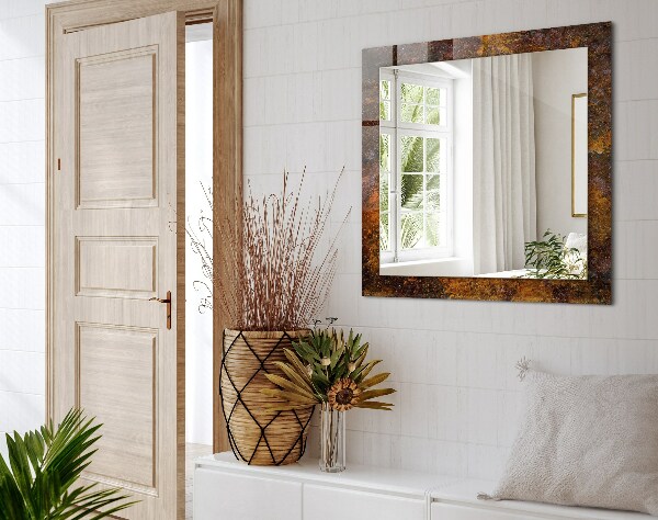 Okrasno ogledalo Rjasta kovinska površina