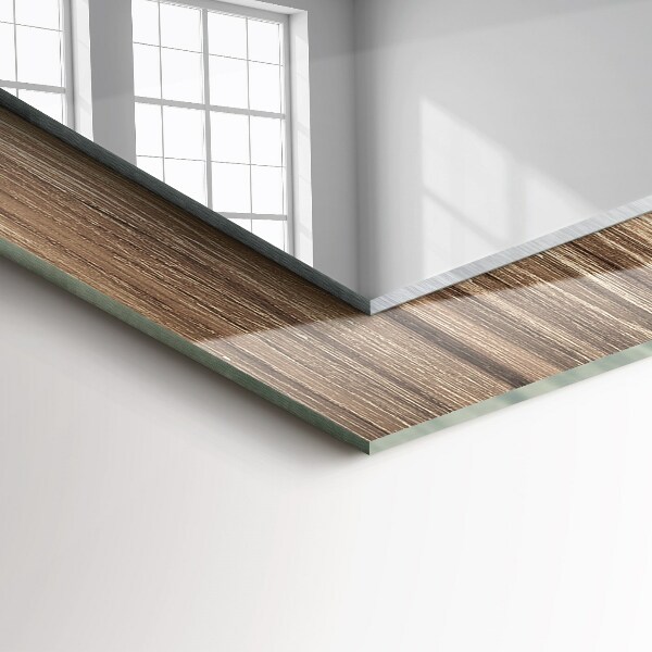 Dekorativno ogledalo Lesena deska na tleh