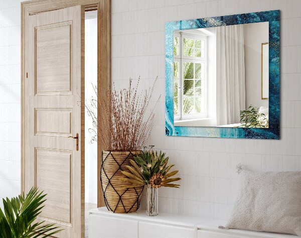 Okrasno ogledalo Modra abstraktna umetnost