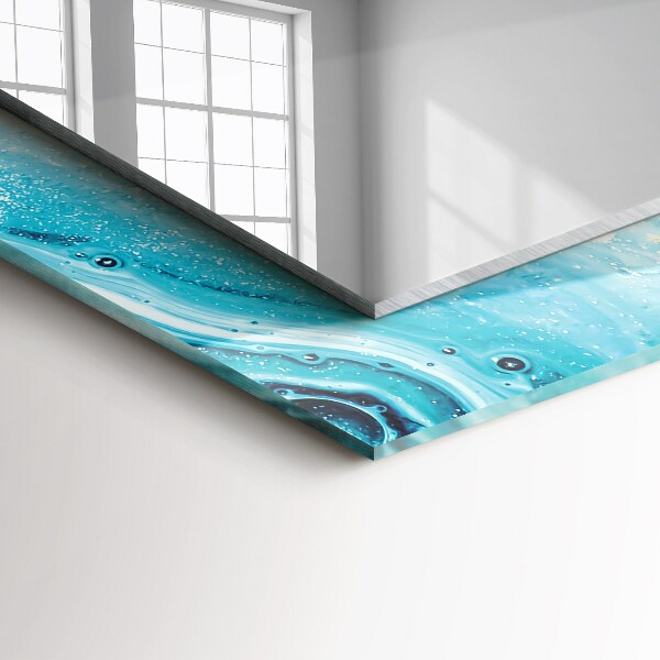 Okrasno ogledalo Modra abstraktna umetnost