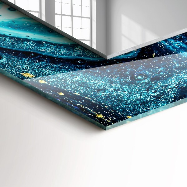 Okrasno ogledalo Modra abstraktna umetnost