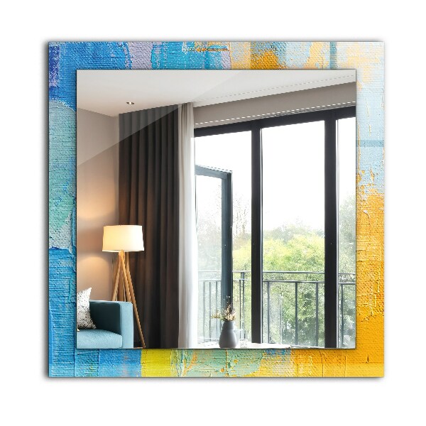 Ogledalo z okrasnim okvirjem Abstraktna oljna slika