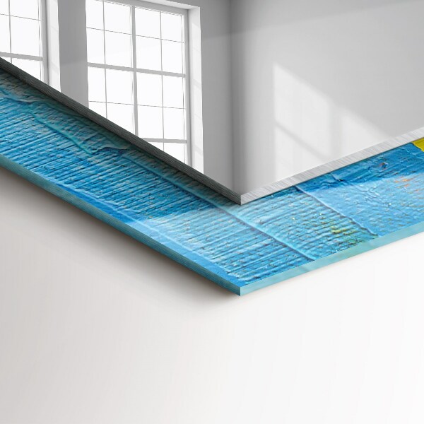 Ogledalo z okrasnim okvirjem Abstraktna oljna slika