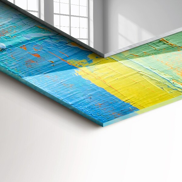 Ogledalo z okrasnim okvirjem Abstraktna oljna slika