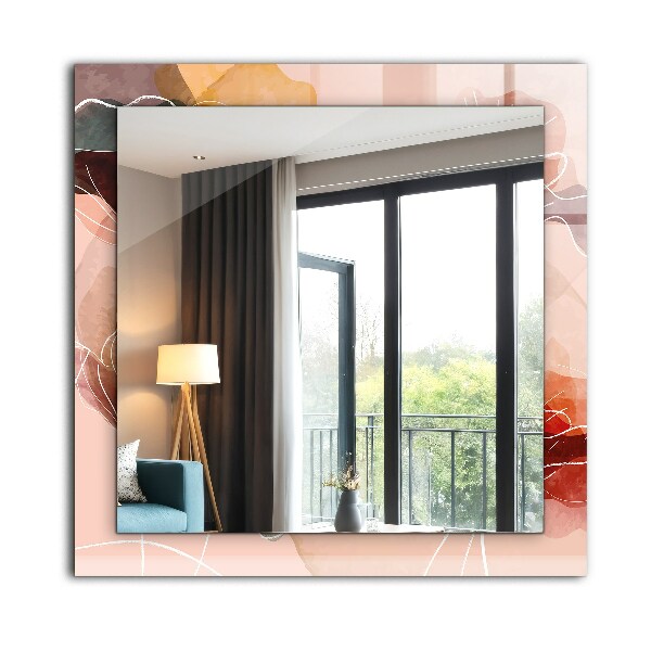 Ogledalo z okrasnim okvirjem Abstraktni cvetlični motivi