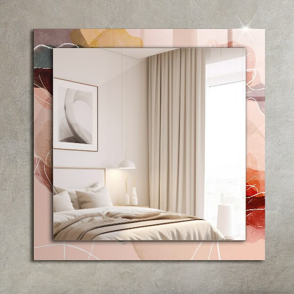 Ogledalo z okrasnim okvirjem Abstraktni cvetlični motivi