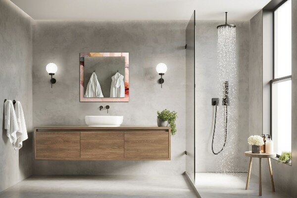 Ogledalo z okrasnim okvirjem Abstraktni cvetlični motivi