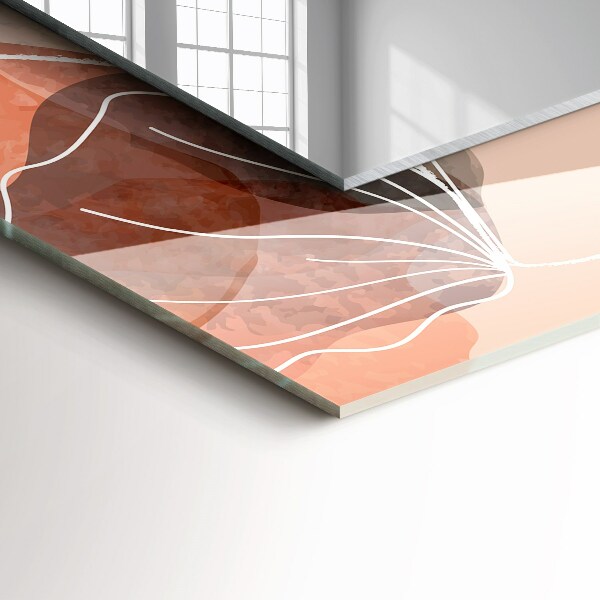 Ogledalo z okrasnim okvirjem Abstraktni cvetlični motivi