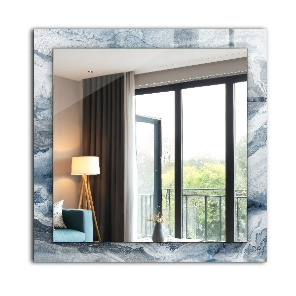 Ogledalo s potiskanim okvirjem Marmorni toni