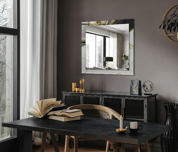 Okrasno ogledalo Abstraktna umetnost v zlati barvi