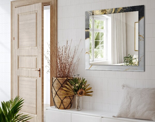 Okrasno ogledalo Abstraktna umetnost v zlati barvi