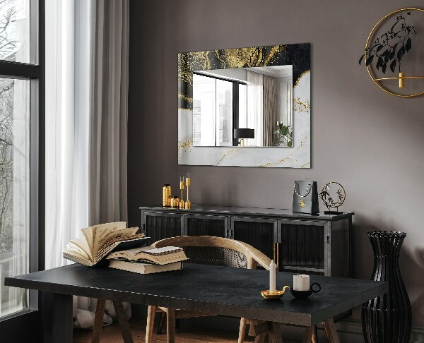 Okrasno ogledalo Abstraktna umetnost v zlati barvi