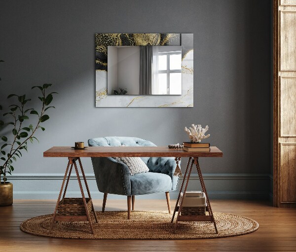 Okrasno ogledalo Abstraktna umetnost v zlati barvi