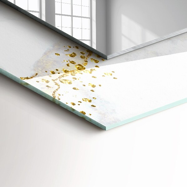 Okrasno ogledalo Abstraktna umetnost v zlati barvi