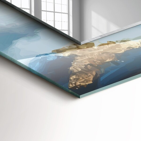 Ogledalo s potiskanim okvirjem Etnični motiv v barvah