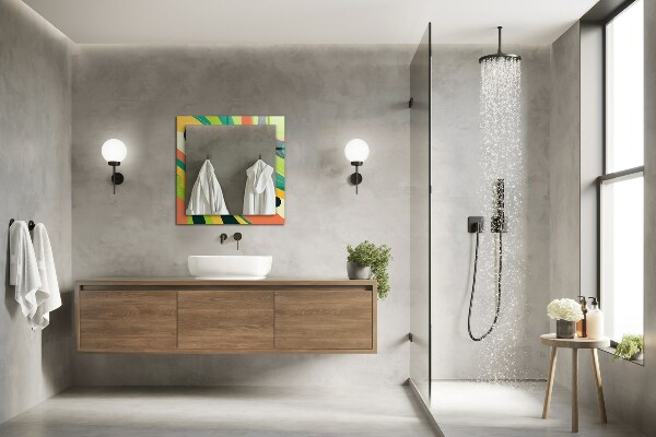 Ogledalo s potiskanim okvirjem Geometrijski motiv