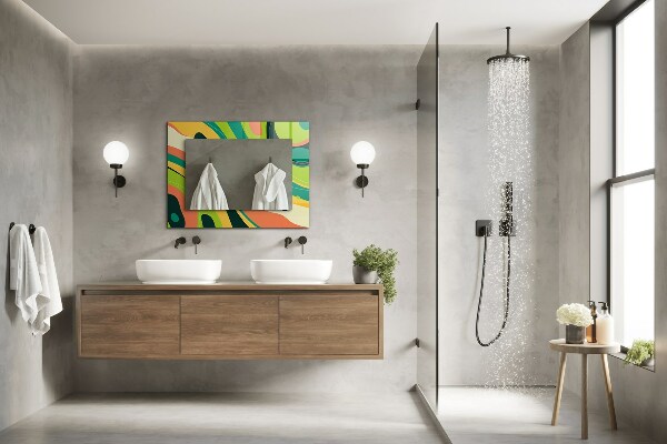 Ogledalo s potiskanim okvirjem Geometrijski motiv