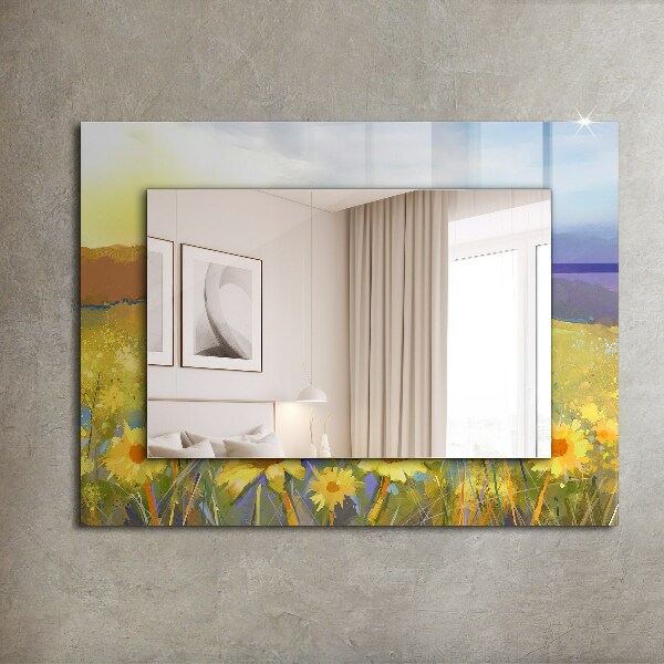 Ogledalo s potiskanim okvirjem zarjavela kovina