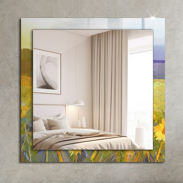 Ogledalo s potiskanim okvirjem zarjavela kovina