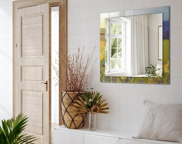 Ogledalo s potiskanim okvirjem zarjavela kovina