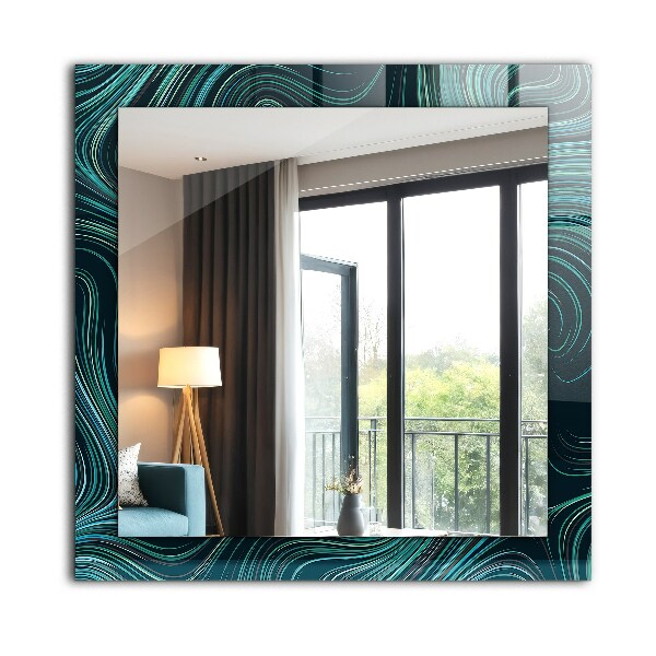 Ogledalo z okrasnim okvirjem Teksturiran kamen