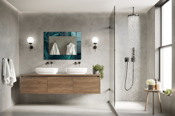 Ogledalo z okrasnim okvirjem Teksturiran kamen