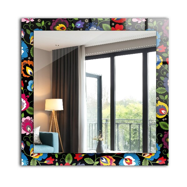 Ogledalo z okrasnim okvirjem Cvetje in sadje