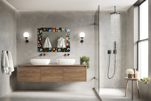 Ogledalo z okrasnim okvirjem Cvetje in sadje