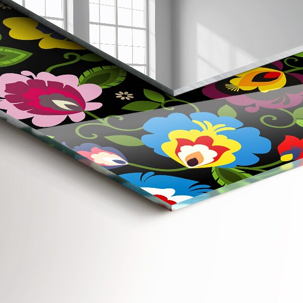 Ogledalo z okrasnim okvirjem Cvetje in sadje