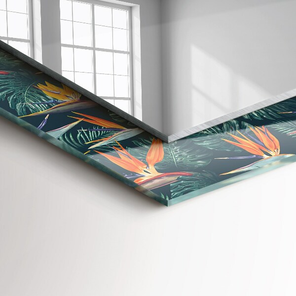 Ogledalo s potiskanim okvirjem Velik val v Kanagavi