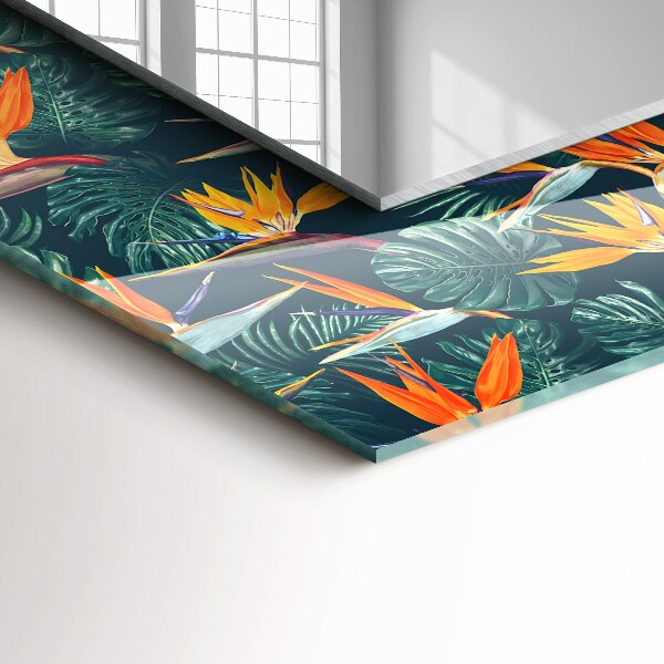 Ogledalo s potiskanim okvirjem Velik val v Kanagavi